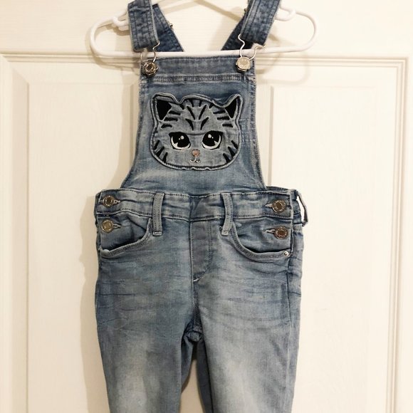 Super cute wild cat denim overalls! ✷BUY 2 GET 1 FREE✷ - Picture 1 of 7